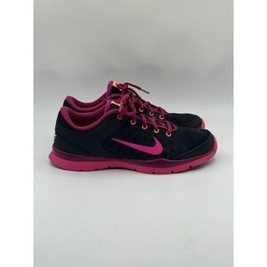 Nike Flex Trainer 3 Womens Sz 9.5 Black Pink Purple Running Training Shoes